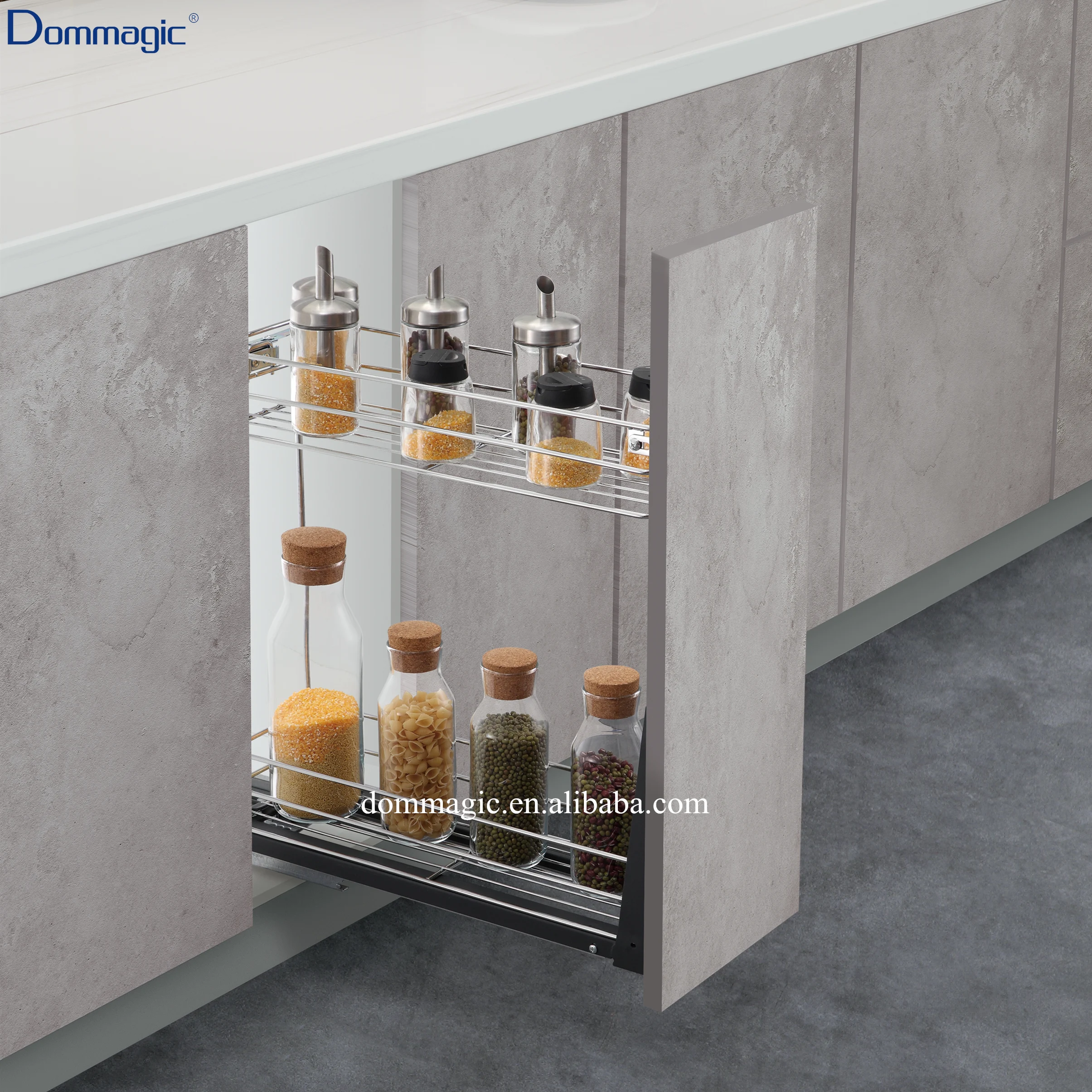 Dommagic Kitchen Cabinet Drawer Baskets Pull Out Basket Kitchen Basket