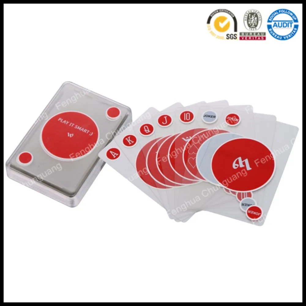 Transparent PET Plastic Poker Playing Cards with Gift Plastic Box