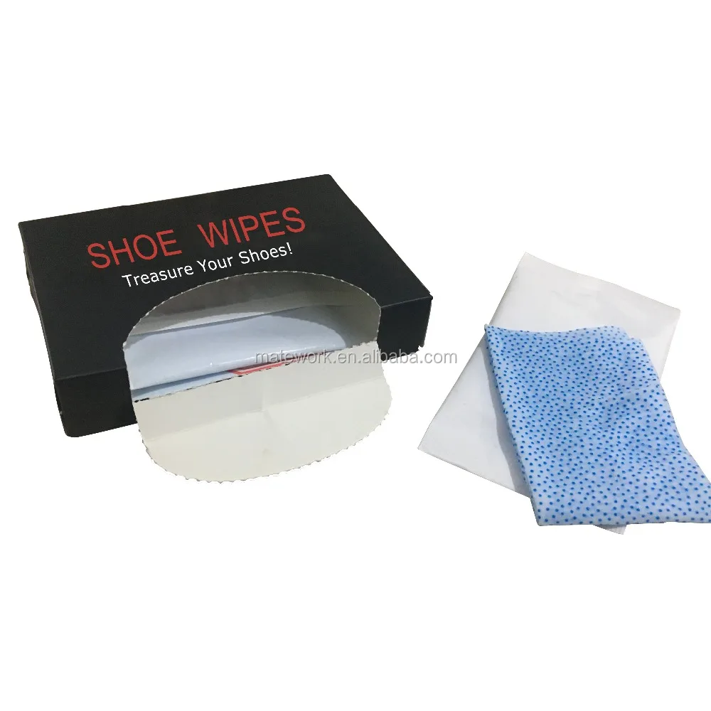 OEM Shoe Quick Cleaning Wet Wipes Box,5 Individual Package In a box