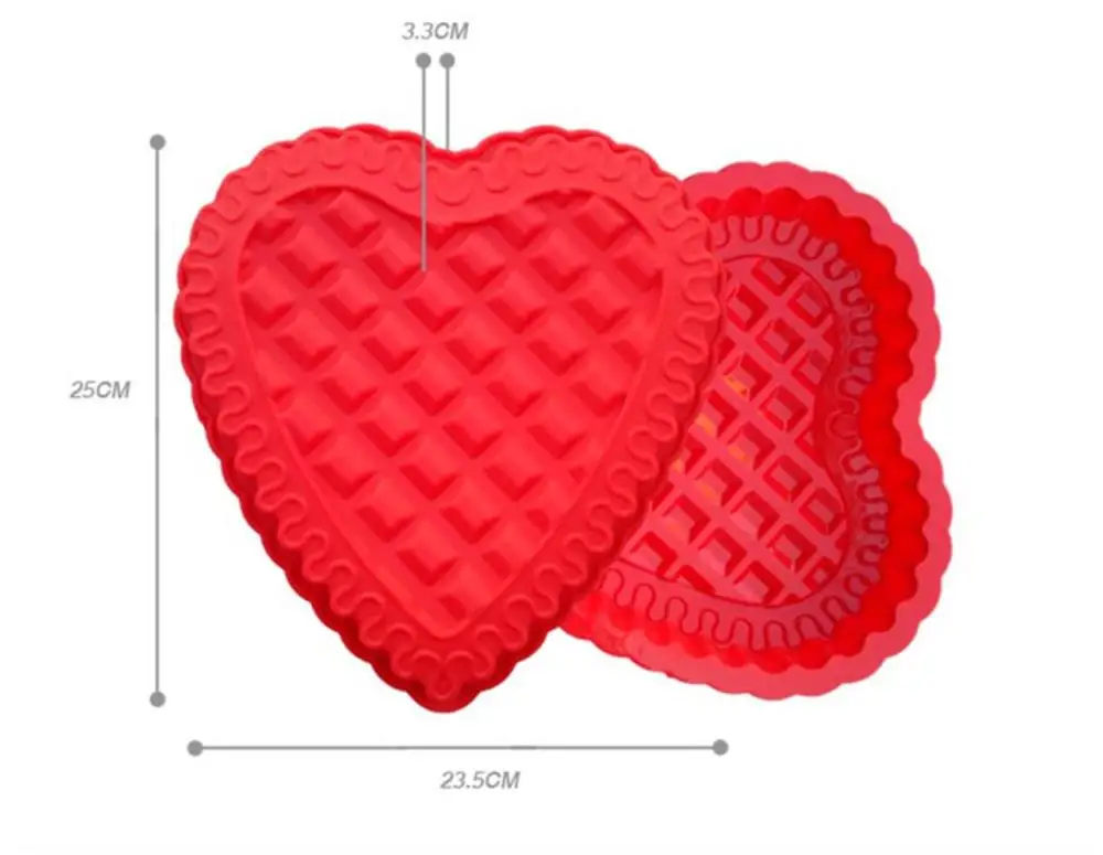 
Top Selling Romantic Love Heart Cake Mold Silicone Baking Molds Party Cake Bakeware 