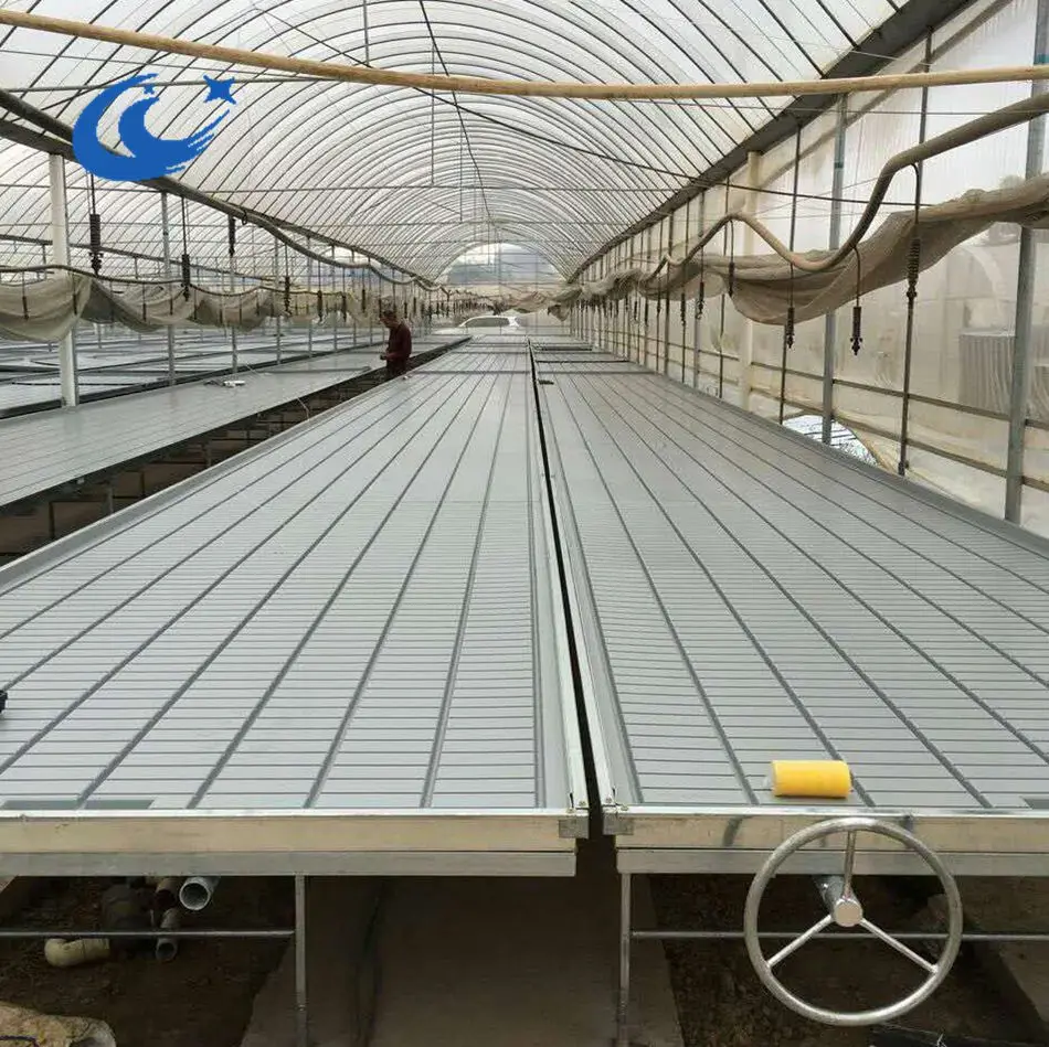 Plastic Greenhouse Bench Top garden ebb flow rolling bench metal greenhouse table