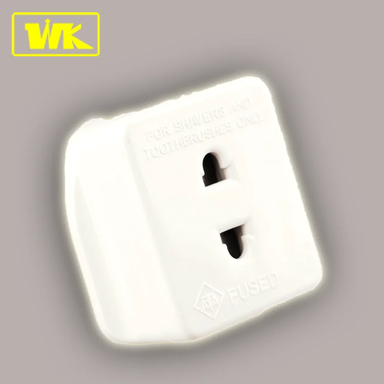 EU 2 Pin To UK 3 Pin плавленый Адаптер для бритвы/зубной щетки