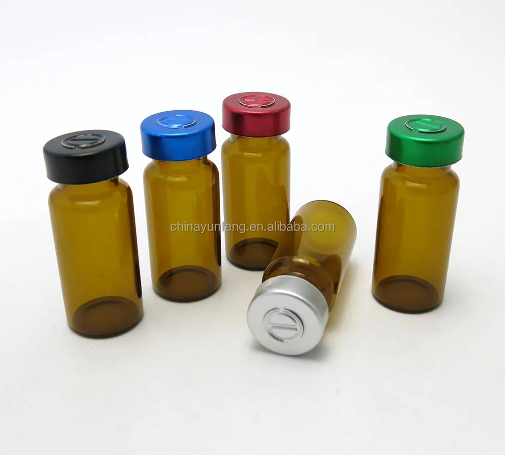 Flat bottom empty sterile glass vials for 10ml