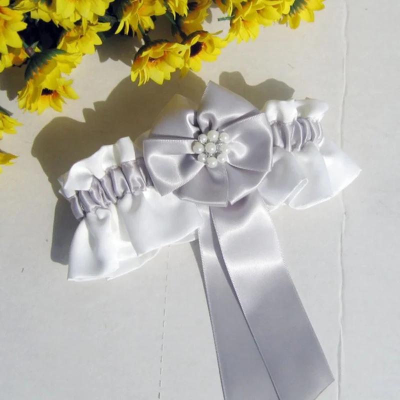 Wholesale Wedding Decoration Set Satin Ring Pillow Flower Girl Basket Bridal Garter Gift For Guest Ceremony Party Supplies