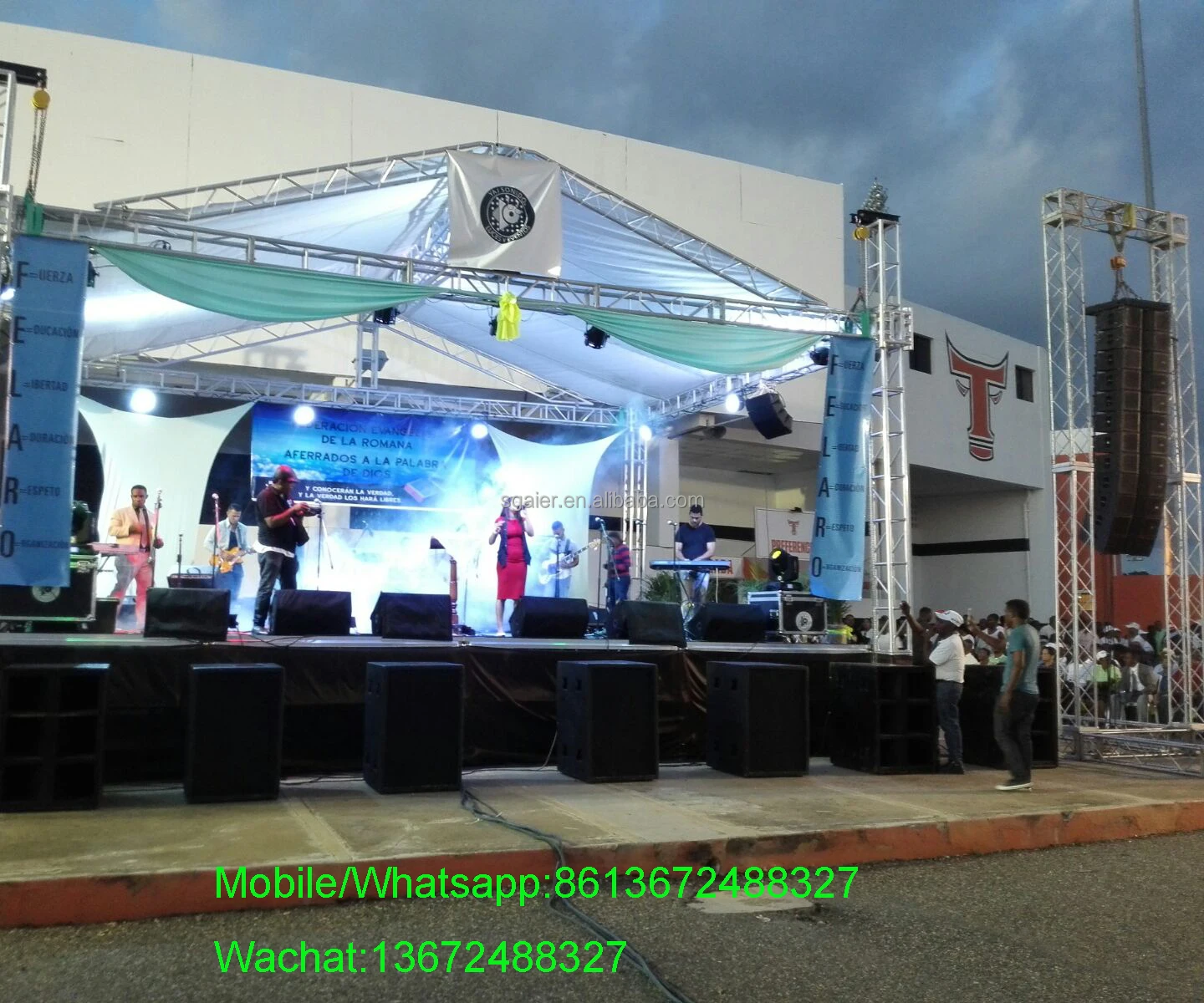 Used Aluminum Truss Triangle Roof Outdoor Concert Stage Truss