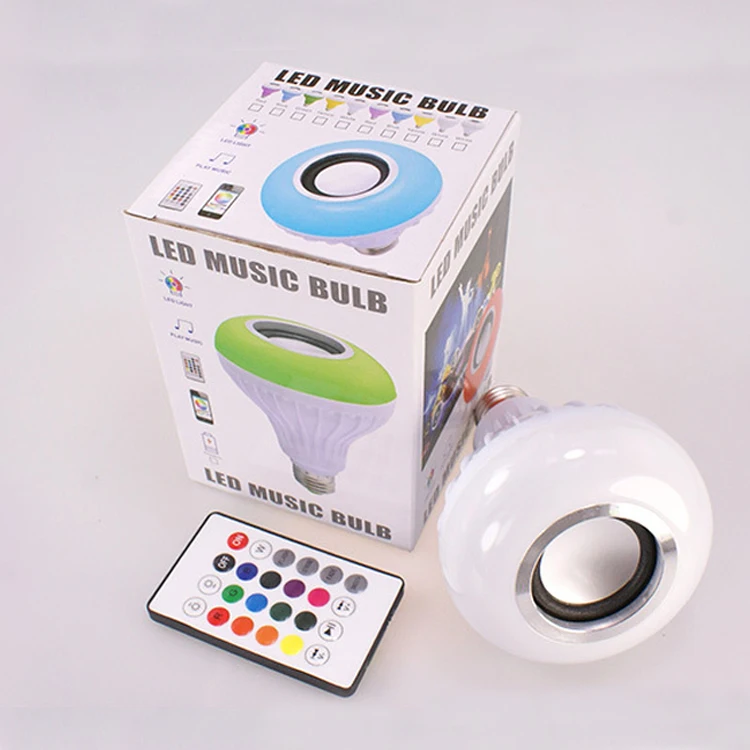 hot sale led lamp music speaker Audio Music Playing Bulb Lamp With IR remote Control