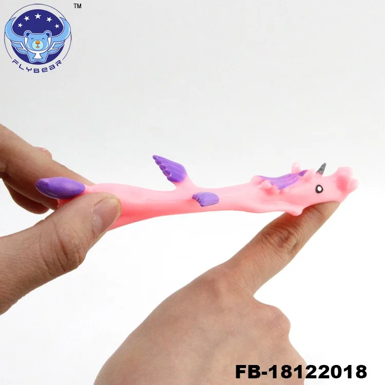 Tpr Unicorn Animals Slingshot Attack Hand Stess Relief Toy Sticky Flying Turkey Catapult Soft Finger Stretchy Slingshot Capsule