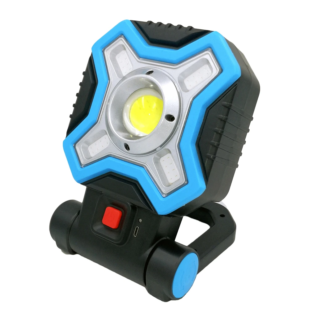 800 Lumen COB Floodlight Outdoor Warning Light Solar Powered  USB Rechargeable LED Work Lights For Car