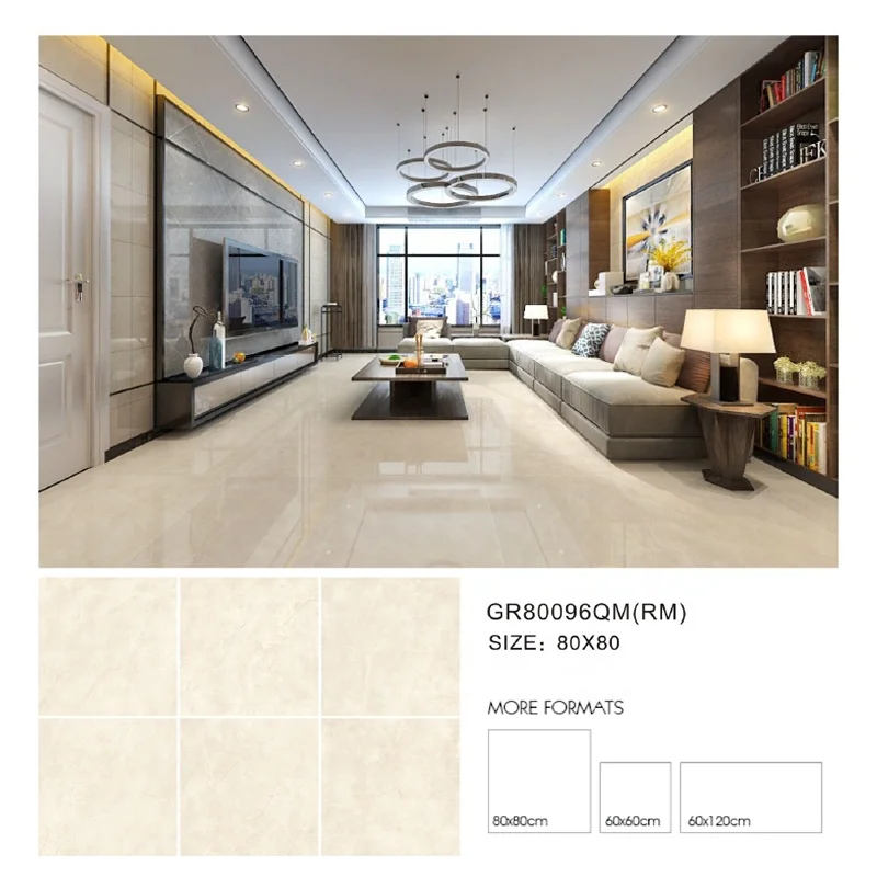 foshan building material 80X80 glazed polished ceramic tile