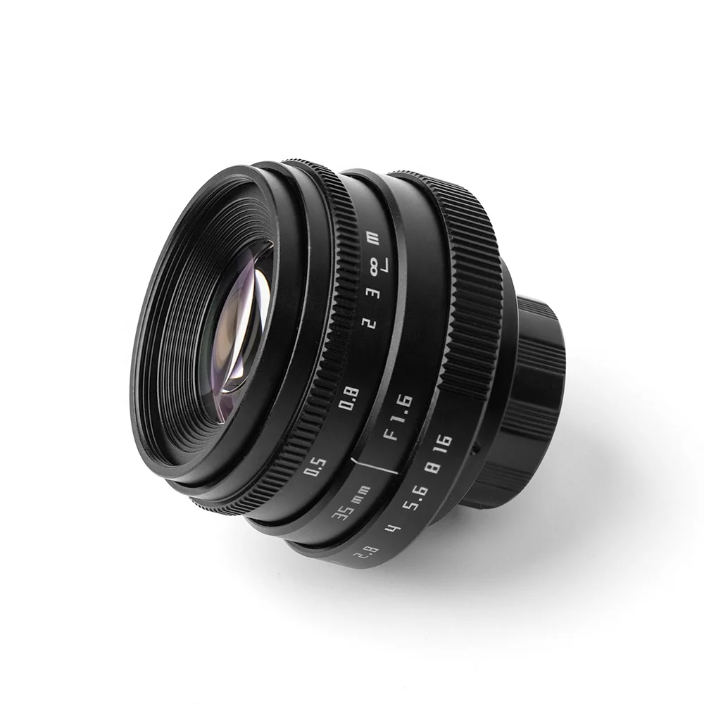 New Mini 35mm f/1.6 CCTV cine lens Manual Focus C Mount Lenses For Sony NEX5 For Canon Nikon Fujifilm X-Pro 2 Mirrorless Camera
