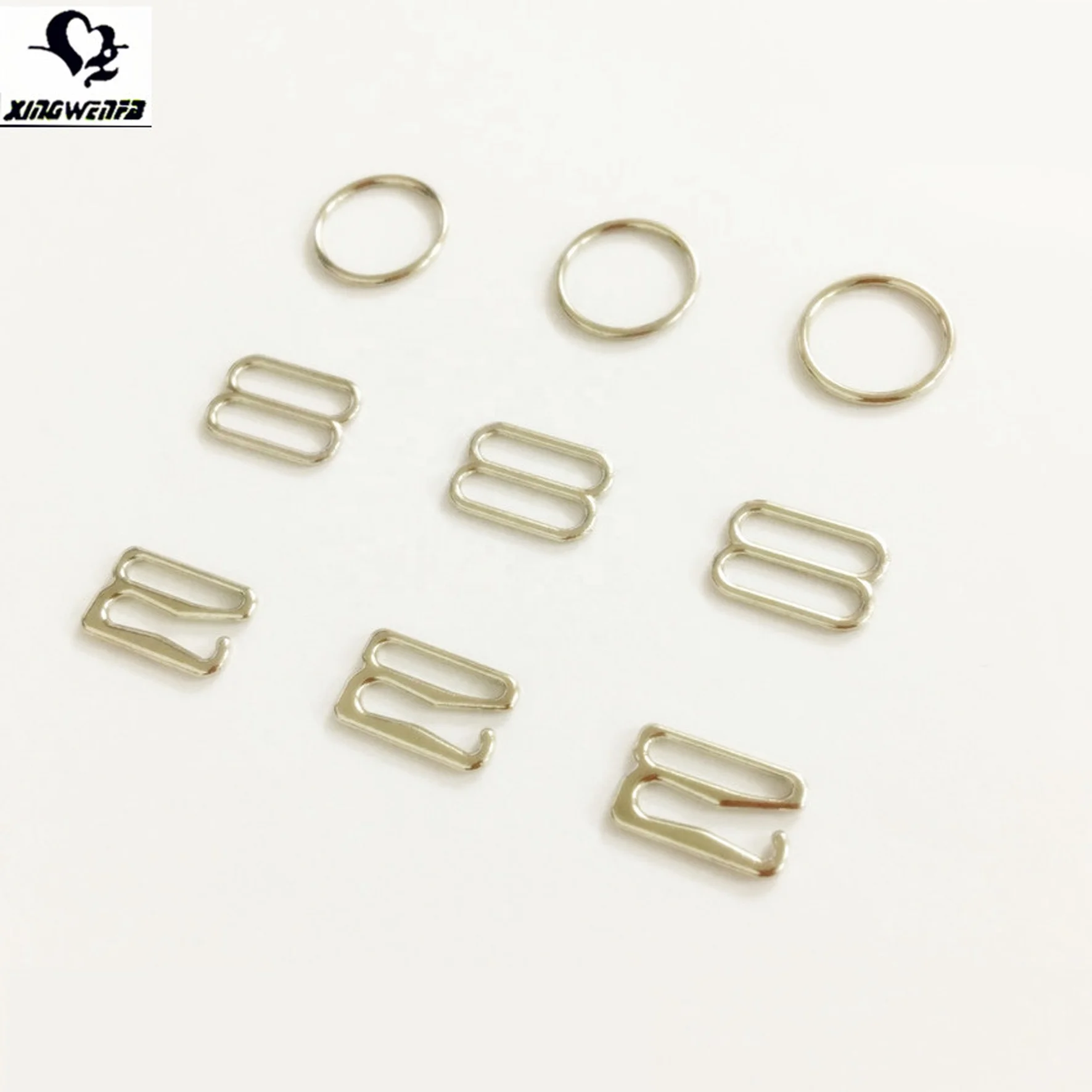 12 мм Хорошее качество серебро без никеля сплав цинка регулирующее кольцо для бюстгальтера слайдеры и крючки