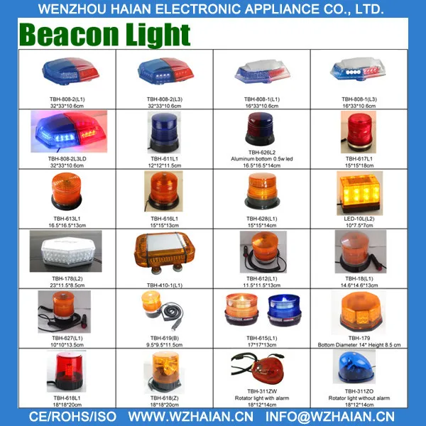Cheap Suction Top Strobe Round Beacon Light Fire Tow Truck Warning Car Roof Top Beacon Light