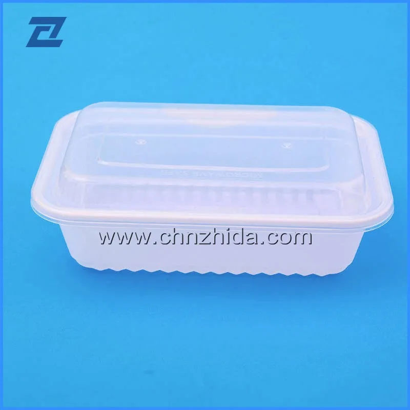 
Clear transparent disposable used plastic food dessert containers microwaveable meal prep PP storage lunch box 