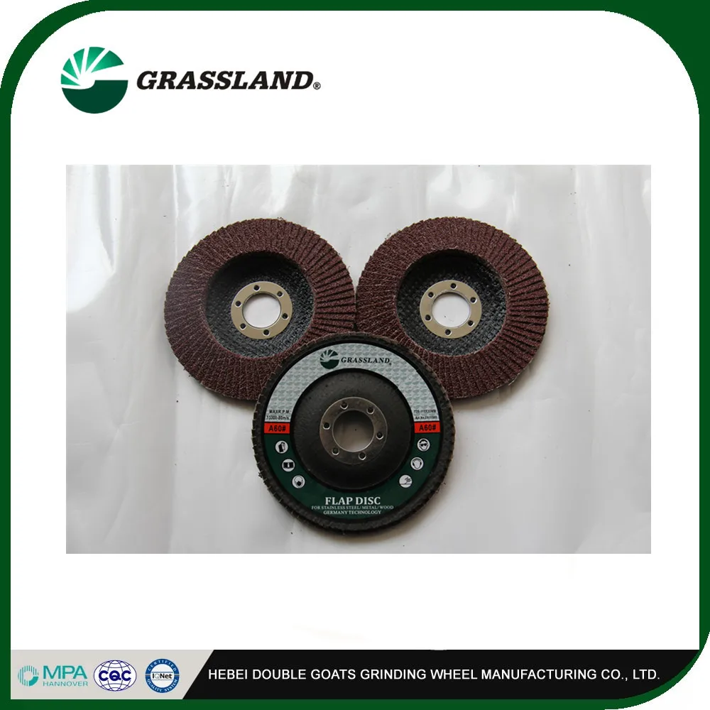 
Grassland MPA EN12413 certified abrasive flap discs 115mm 