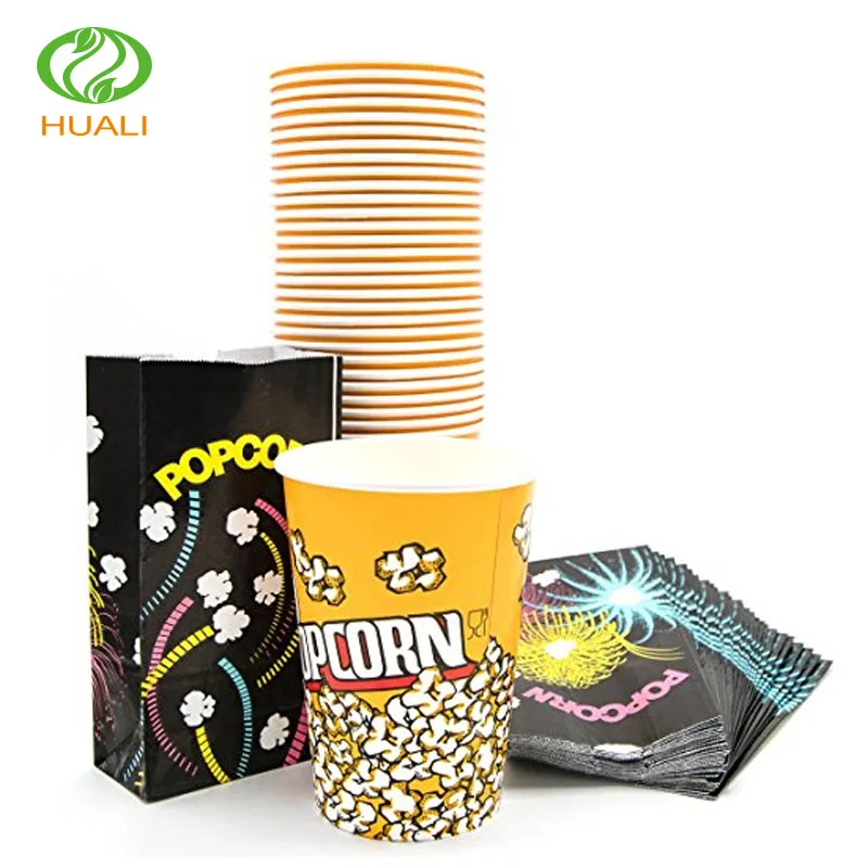 24 унц. оптовая продажа код пользовательские печатные попкорн Ковш с крышкой