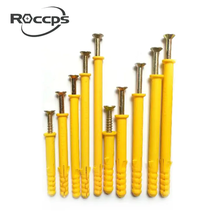 Nylon plastic wall plug anchor