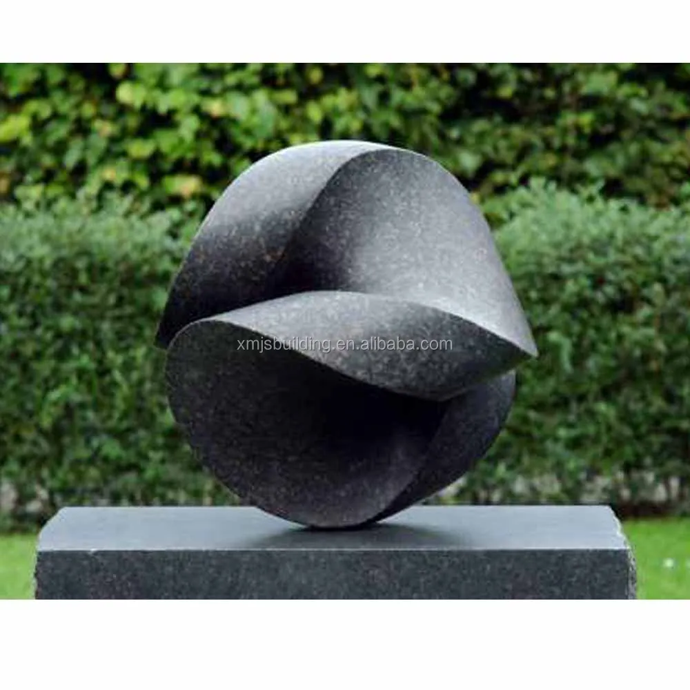 
Best selling decor handicraft unique ball black stone landscape decoration 