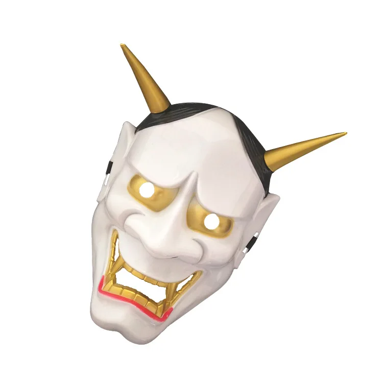 PoeticExist Men and Women Full Face Hard Plastic Halloween Party Japanese Devil Masks