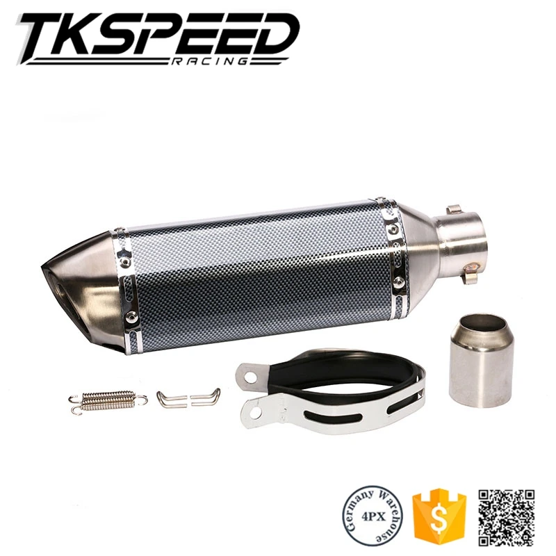 
 51 мм углеродная универсальная выхлопная труба для мотоцикла без наклейки для CBR CBR125 CBR250 CB400 CB600 YZF FZ400 Z750  