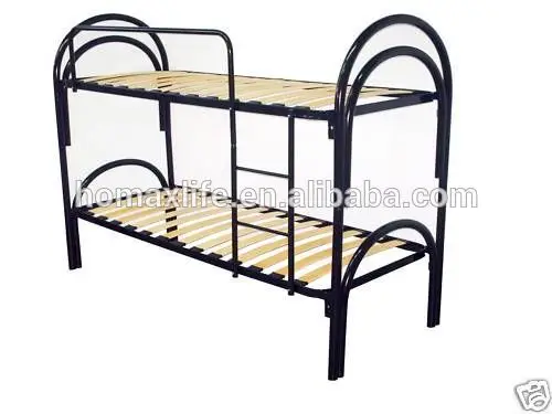 
Hot-selling delivery time 30-35 days strong metal bunk beds with sprung wooden slats 