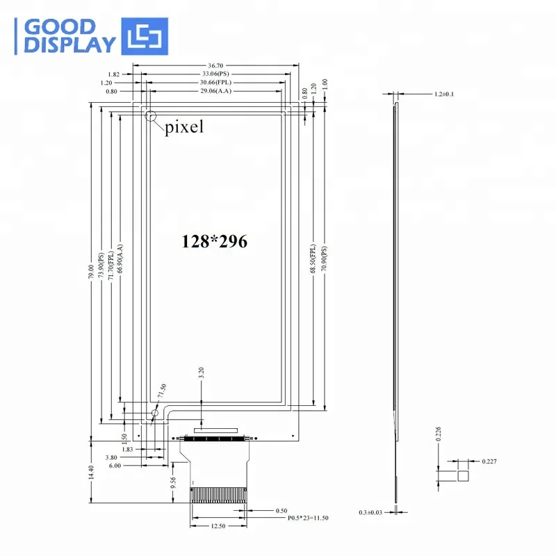  Электронный Ценник экран Eink GooDisplay ультратонкий 2 9 дюймовый дисплей
