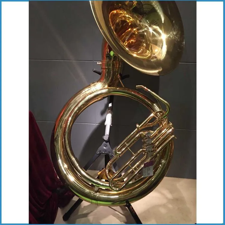 
gold lacquer Bb key sousaphone, c key china sousaphone, brass sousaphone 
