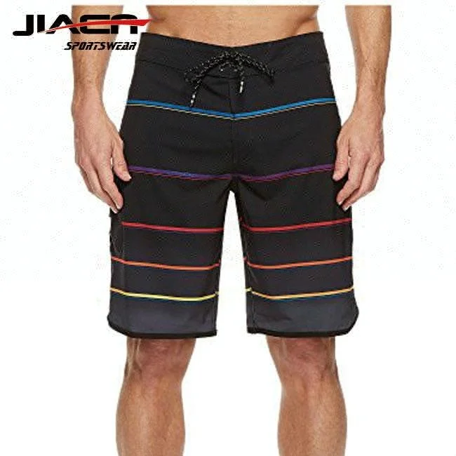 custom mens three color mixed boardshorts,high quality 4 way stretch beach pants
