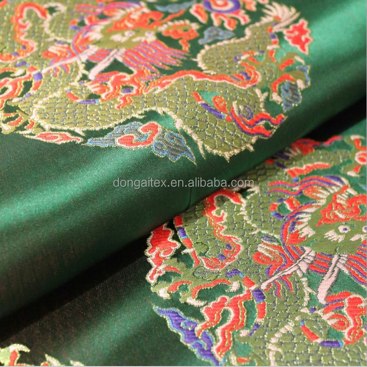 High-grade tapestry satin fabric silk fabric Dragon robe