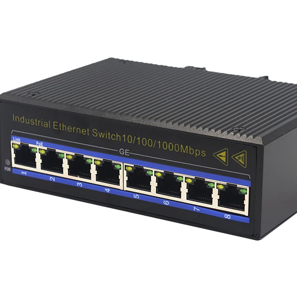 Outdoor unmanaged Fast transmission rate ethernet  network switch 8-port POE Switch