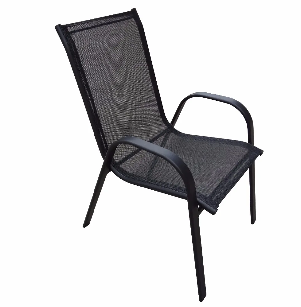 Outdoor Garden Supplies Balcony Metal Sling Chair Garden Furniture Stackable Chairs From China