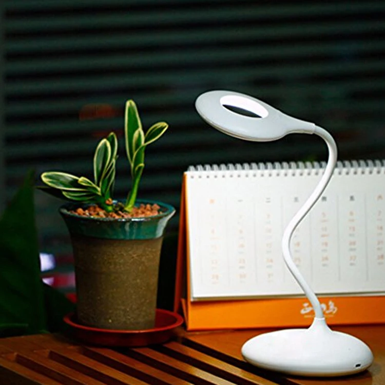 Reading Light LED Desk Lamp with Rechargeable Battery 3 Brightness Levels Dimmable Gooseneck Desk Light Sensitive Touch Control