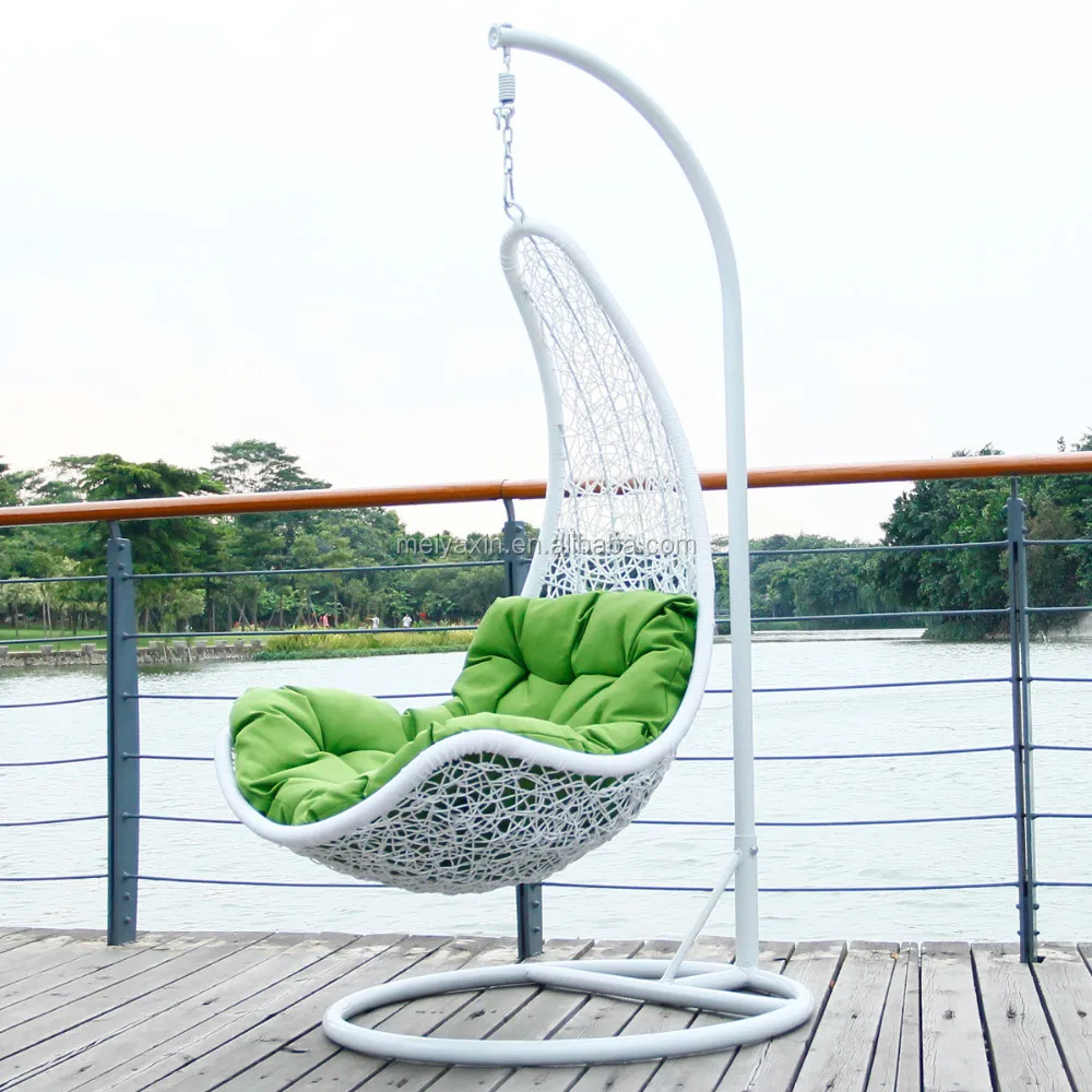 MH-31 outdoor indoor wicker rattan hanging chair with stand
