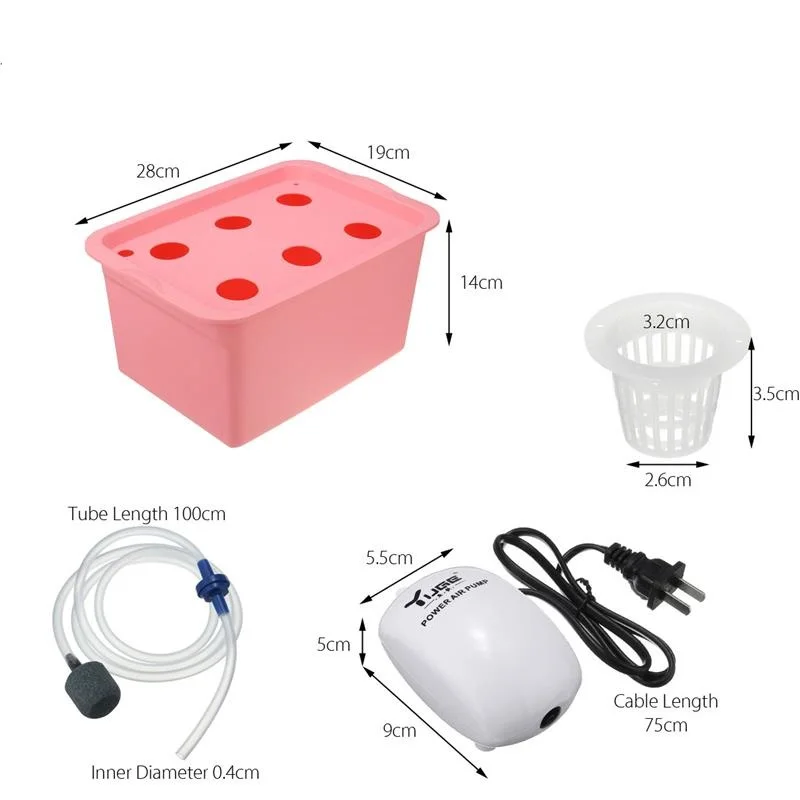 Indoor Hydroponics System Grower Kit DWC Hydroponic SystemNon-transparent DIY Watering Plant Cloner Kit,