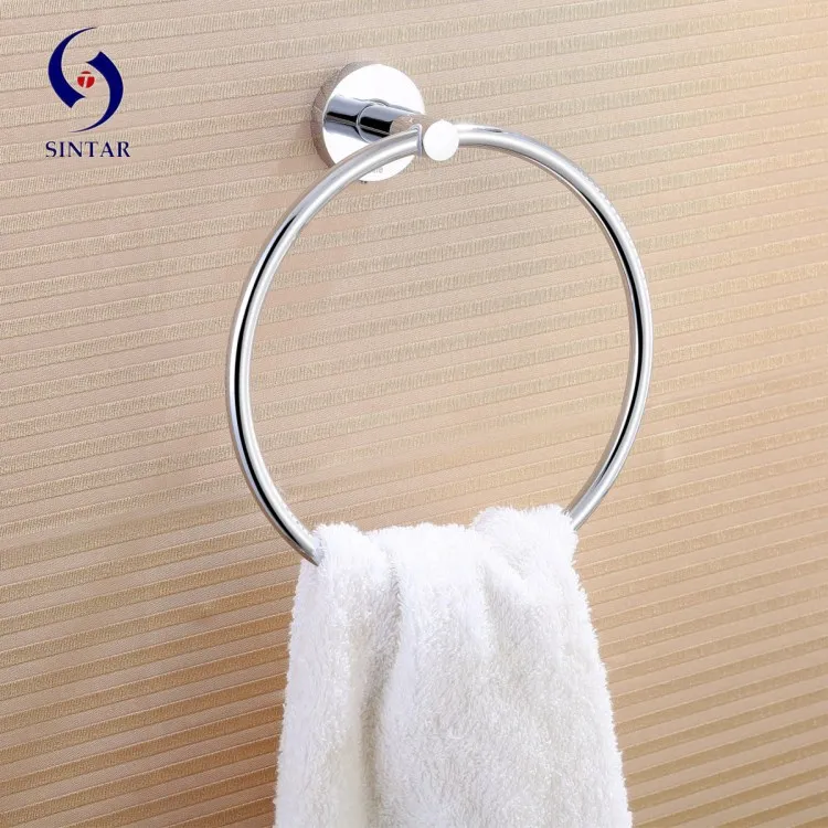
Modern bathroom fitting wall mounted stainless steel towel ring <img data-src=