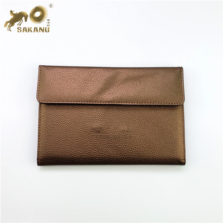 customized PU leather car manual folder