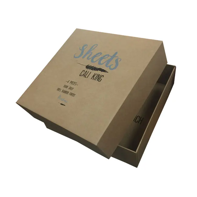 custom cheap empty kraft brown paper gift chocolate box