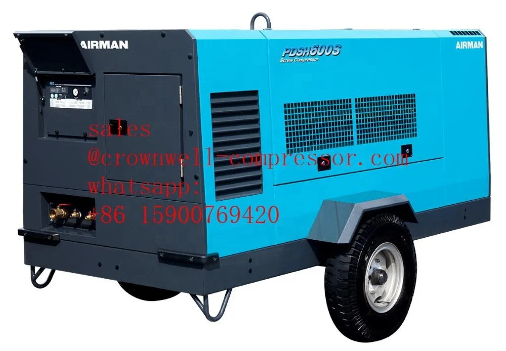 PDSH600S-4B3 AIRMAN portable screw compressor Trailer High Pressure series ENGINE ISUZU