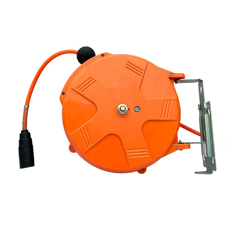 
2019 Wholesale wall mount garden pvc 12m retract roll rotating hose pipe reel car wash air india box parts 