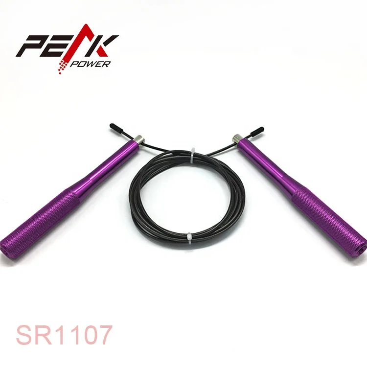 Hot Sale fitness adjustable Speed Skipping Cross Rope With Aluminum Handle & Bearing