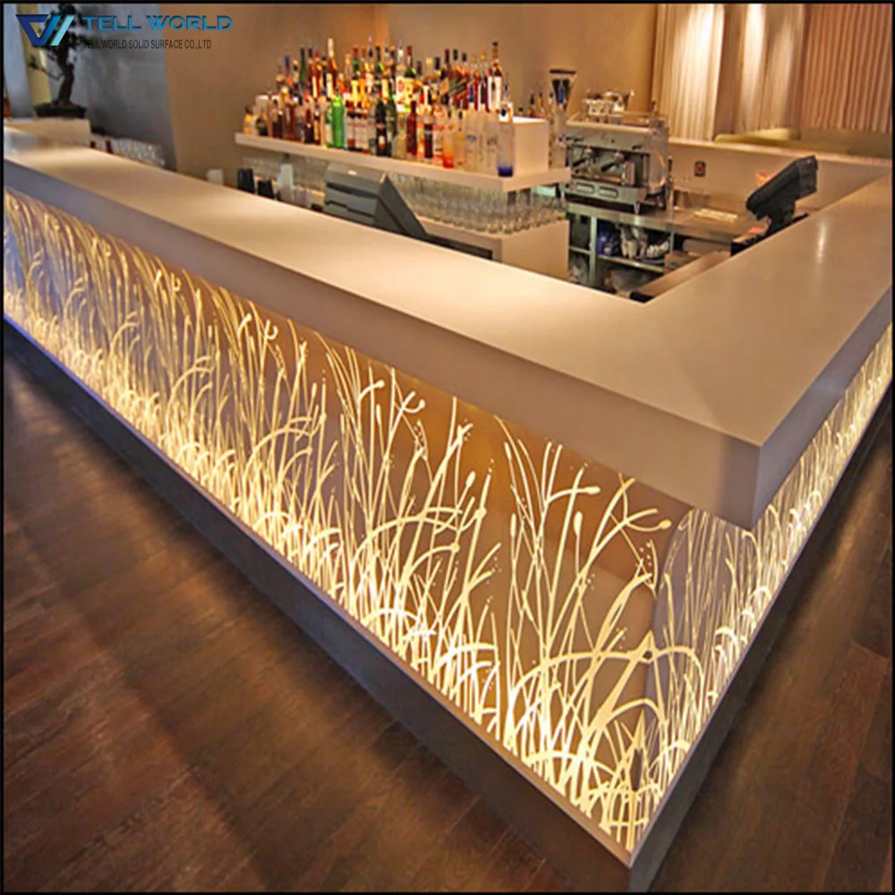 
Customized solid surface illuminated led bar counter designs Customized solid surface illuminated led bar counter designs