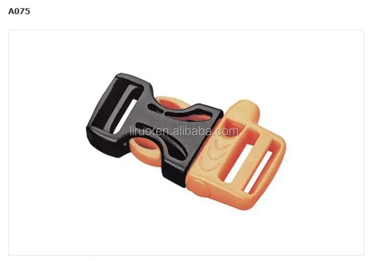 Hot selling black color 20mm side release plastic buckle