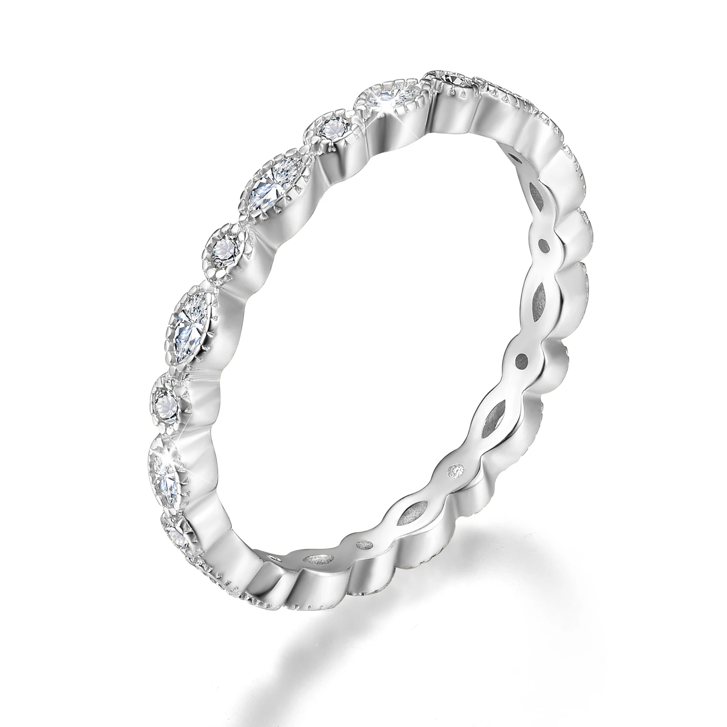 Кольцо женское из серебра 925 пробы с фианитом и розовым