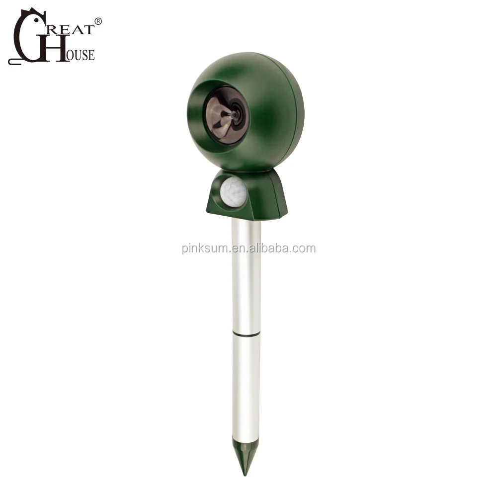 GH-502M Cat Marten  Bird Repellent Mouse Repellent with LED Flash Ultrasonic Solar Animal Repellent