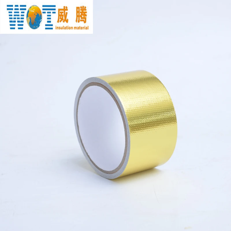 self adhesive aluminum fiberglass golden  tape