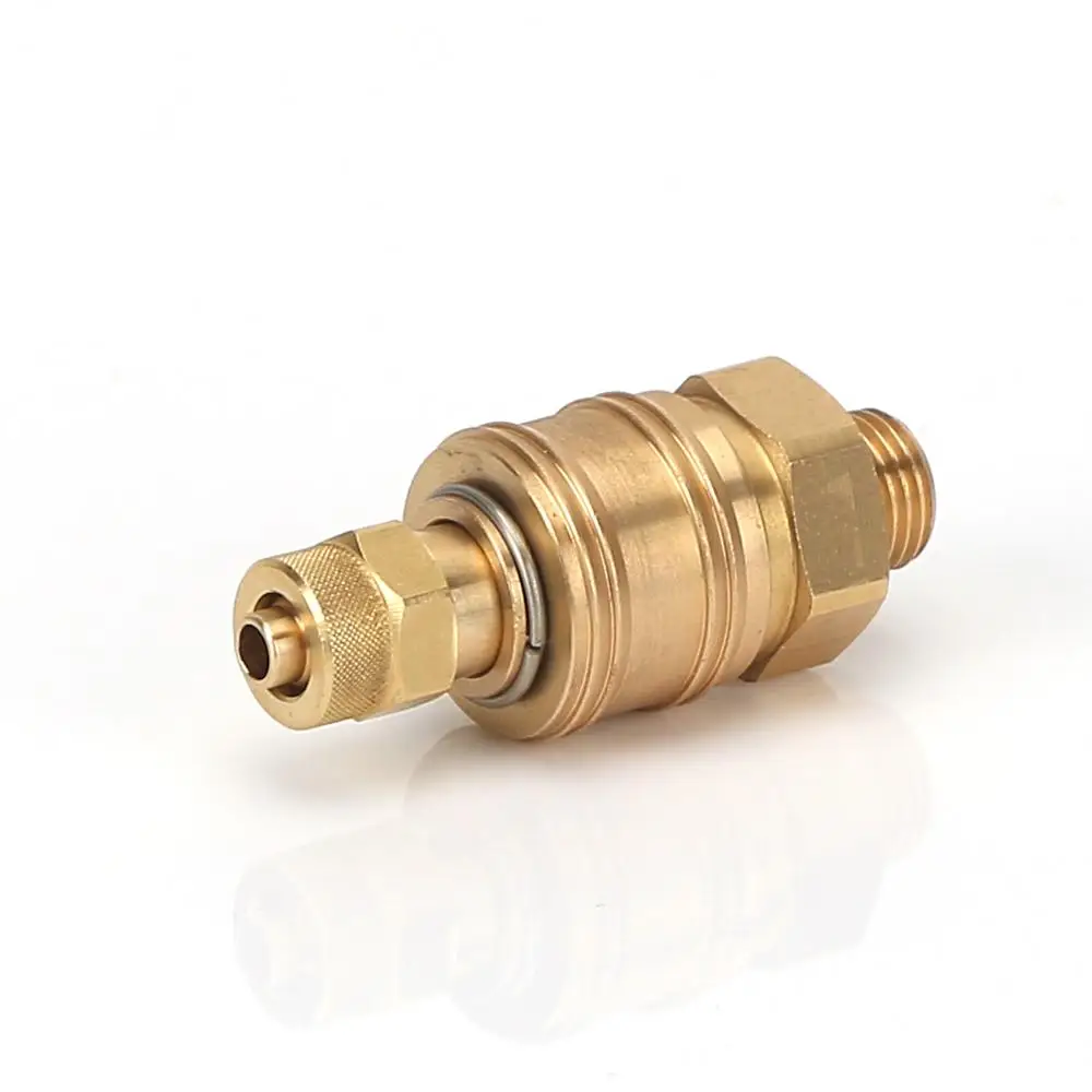 JT-5011 Factory wholesale   1/4  male brass Self-sealin quick coupler  hose fitting brass barb quick connector coupler  Fittings