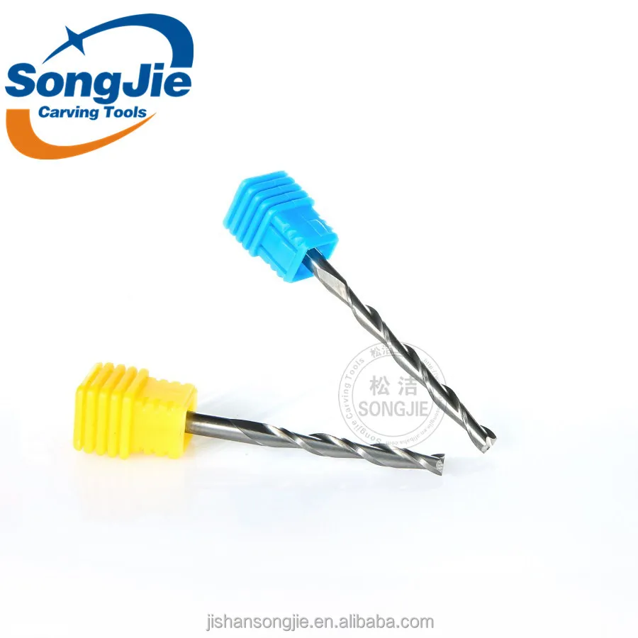 
Spiral cutter bits tungsten carbide cutting tools 2 flutes end mills for stainless steel 