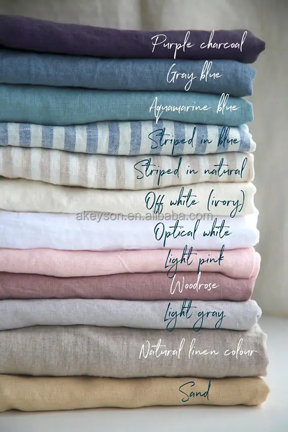 
Wholesale Monogram Personalized Stonewashed Linen Ties Top Curtain 