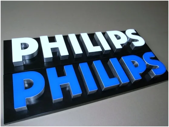 Outdoor lighted signs luminous front light up channel letter box sign board led neon light alphabet letters