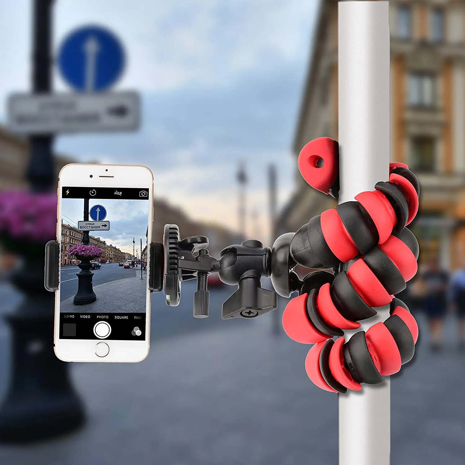 Flexible Mini Tripod with Iphone and Smartphone Holder - A Light Camera Stand for DSLR, SLR - Free Gopro Mount