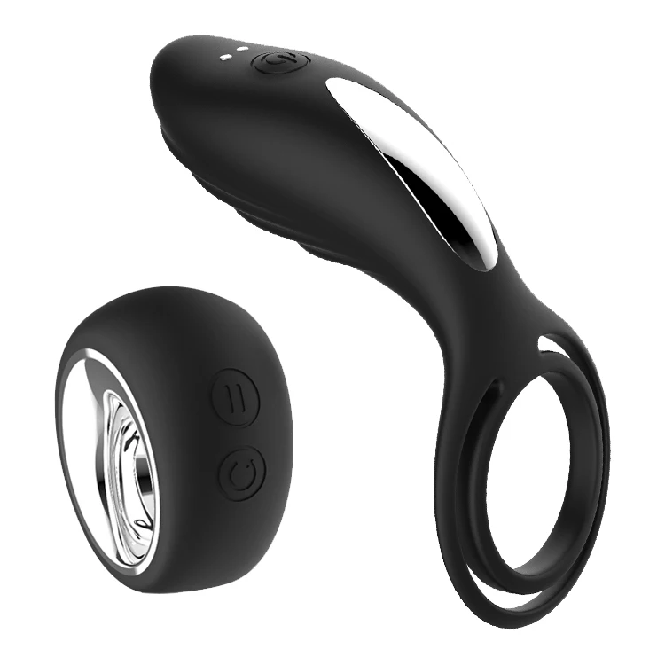 Wireless remote control silicone g-spot vibrating cock ring for couples sex toys
